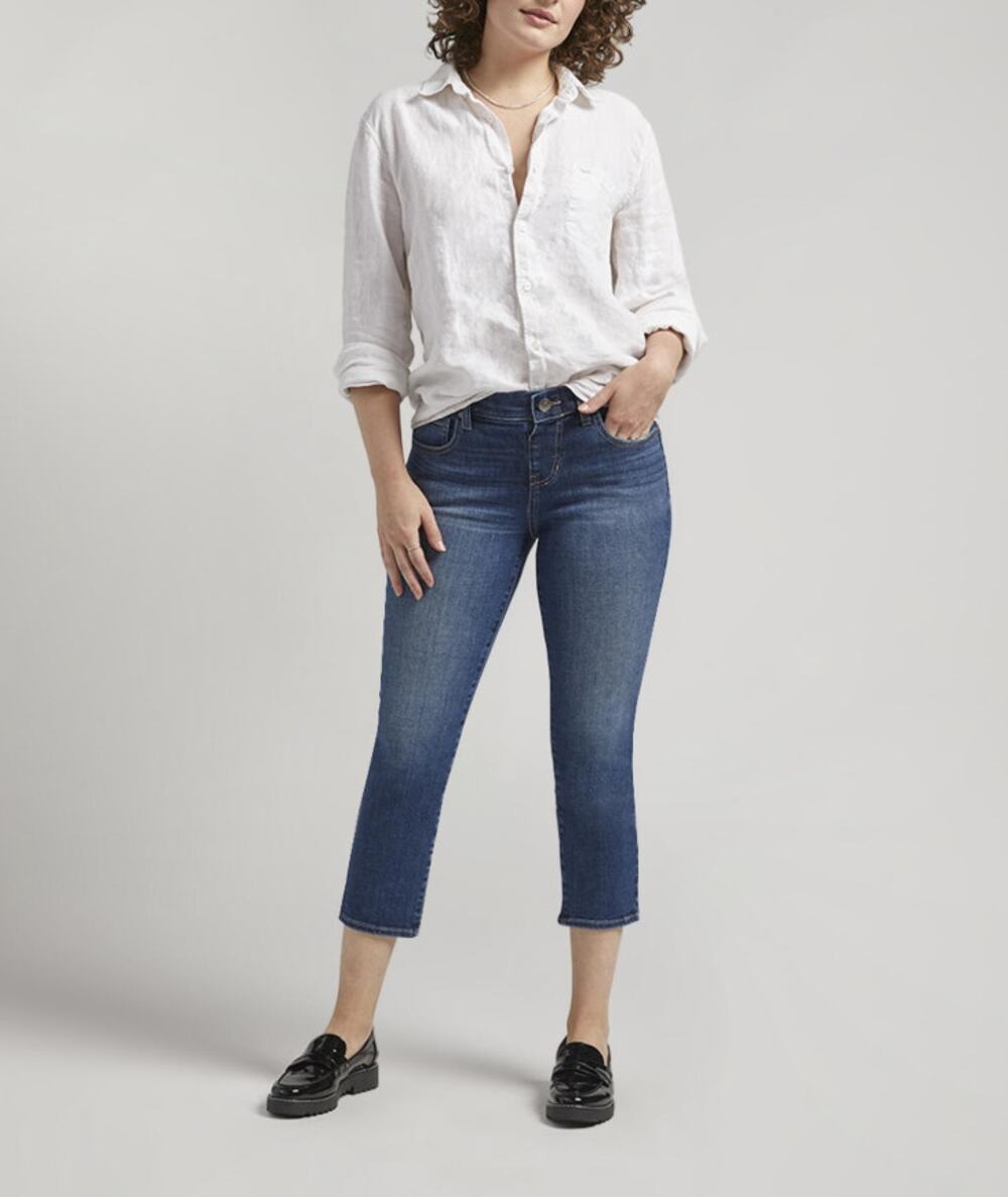 JAG Women's Maya Capri Jeans Size 6 Petite Night Blue Wash Stretch Mid Rise NWT